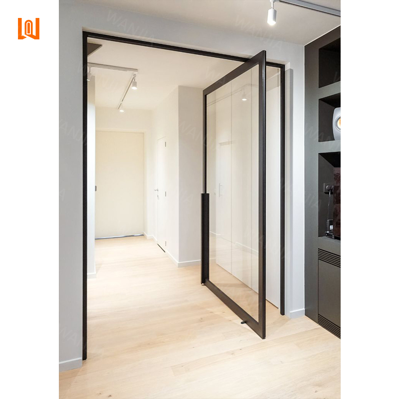 Partition Interior Revolving Spring Glass Pivot Door Smart Home Electric Modern Pivot Door Entry Glass Aluminum Pivot Door