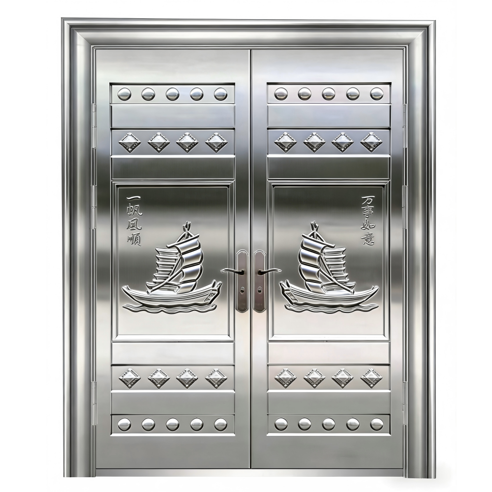 Luxury Villa Aluminum Door Unique Custom Design Side Opening Tuya Smart Compatible Waterproof Penthouse-Grade Security Anti-Pry