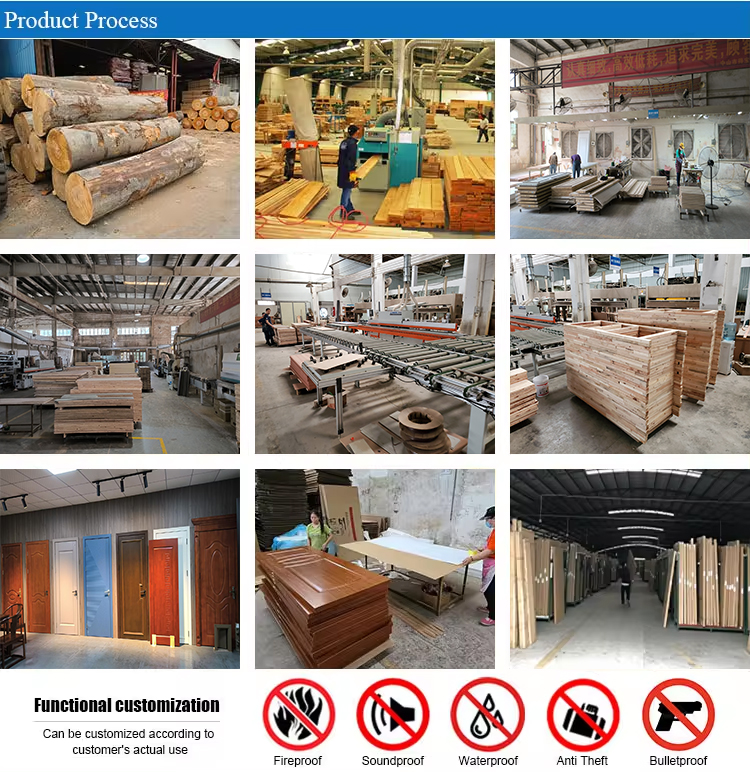 Chinese Factory Modern Smooth Finish Wooden Prehung Door Design Interior Room Flush Solid Core Engineered Wood Doors