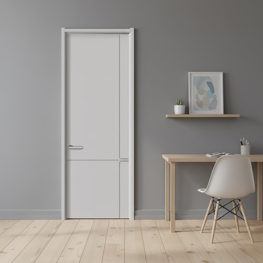100% Customizable Modern Waterproof WPC Polymer Composite Interior Door Bespoke Sliding Push-Pull Door For Home &amp; Projects