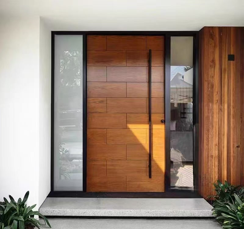 Heavy-Duty Aluminum Armored Security Entrance Door for Villas/Apartments Modern Anti-theft Outdoor Exterior Door Smart