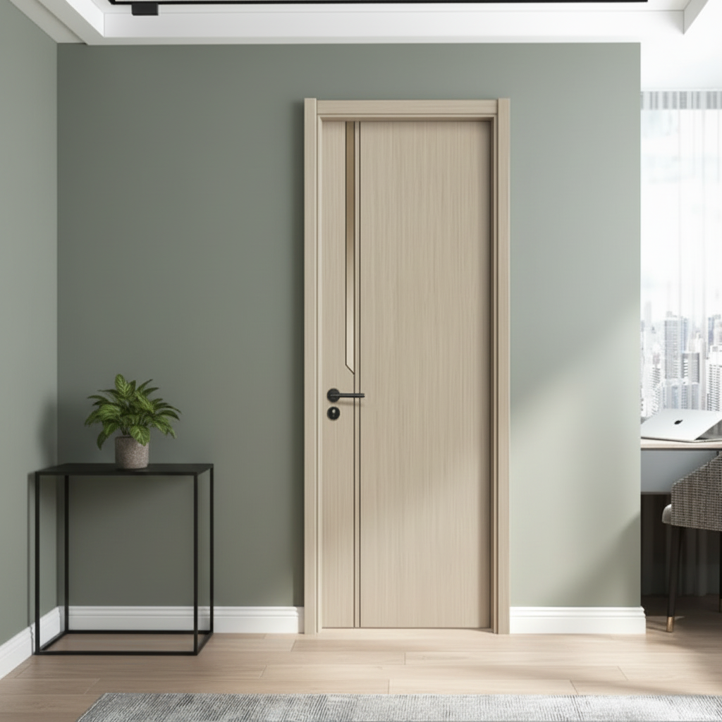 The Latest High-quality Wooden Soundproof Interior Door, Suitable for Use in Hotels, Villas and Schools.