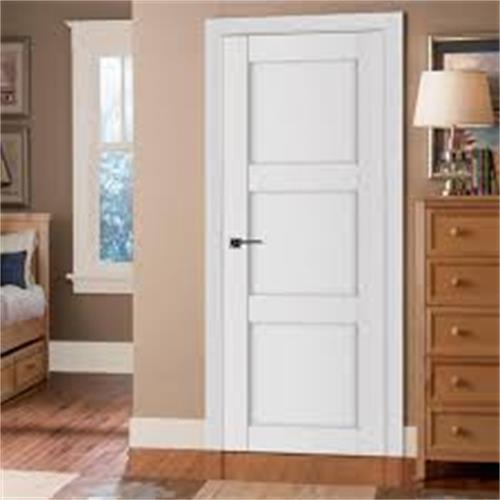 Modern Design Soundproof Pine PVC Prehung Interior Veneer Slab Doors Durable Eco-Friendly Moulded 5-Year Bathroom Living Room