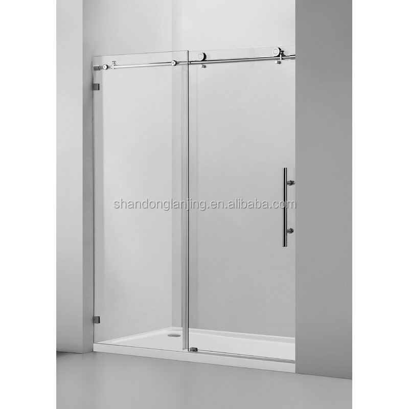 LG Modern Frameless Hinge Tempered Clear Glass Pivot Shower Door for Hotel Interior Shower Rooms with Customized Size