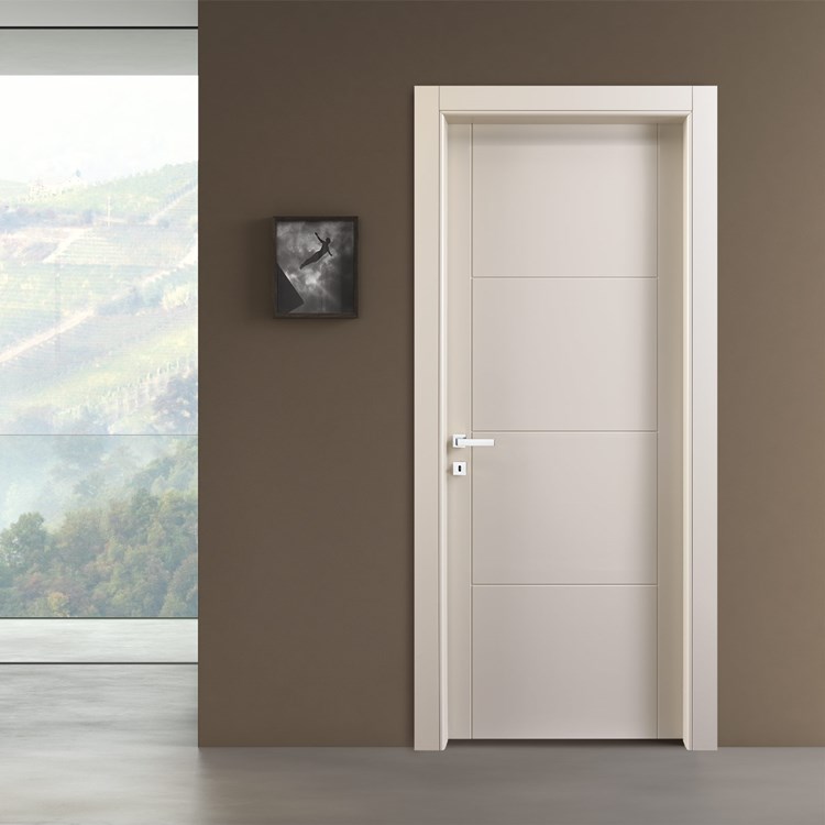 Modern Engineered Veneer Flush Design Wooden Door Detail