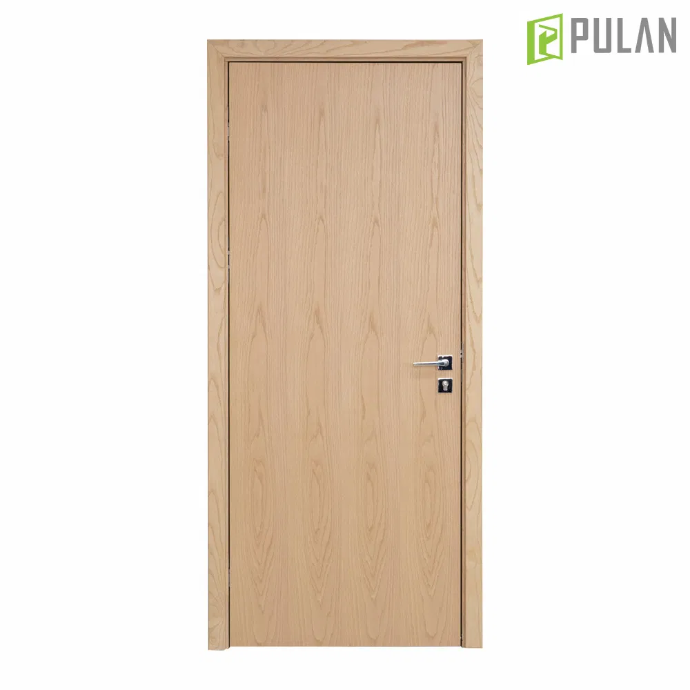 Modern Composite Solid Core Interior Oak Veneer Finished Painting Wooden Flush Door