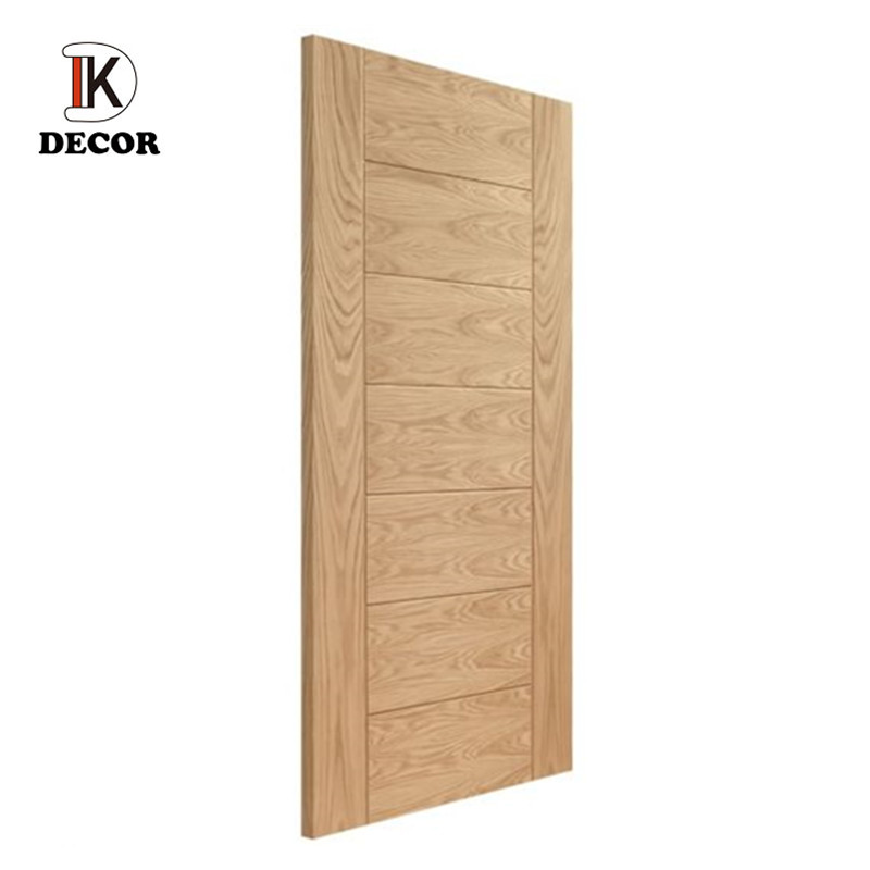 Low Price Fire Rated Door Modern Designs Oak Veneer Interior Engineered Wood Flush Door for UK Market