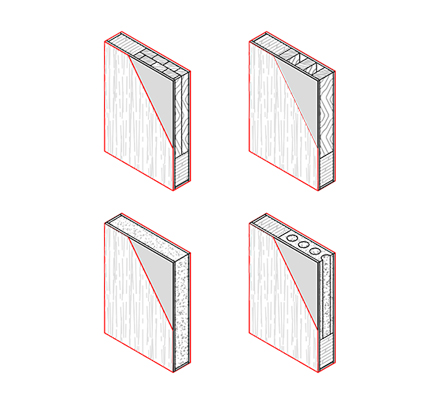 LVL finger joint wood core details