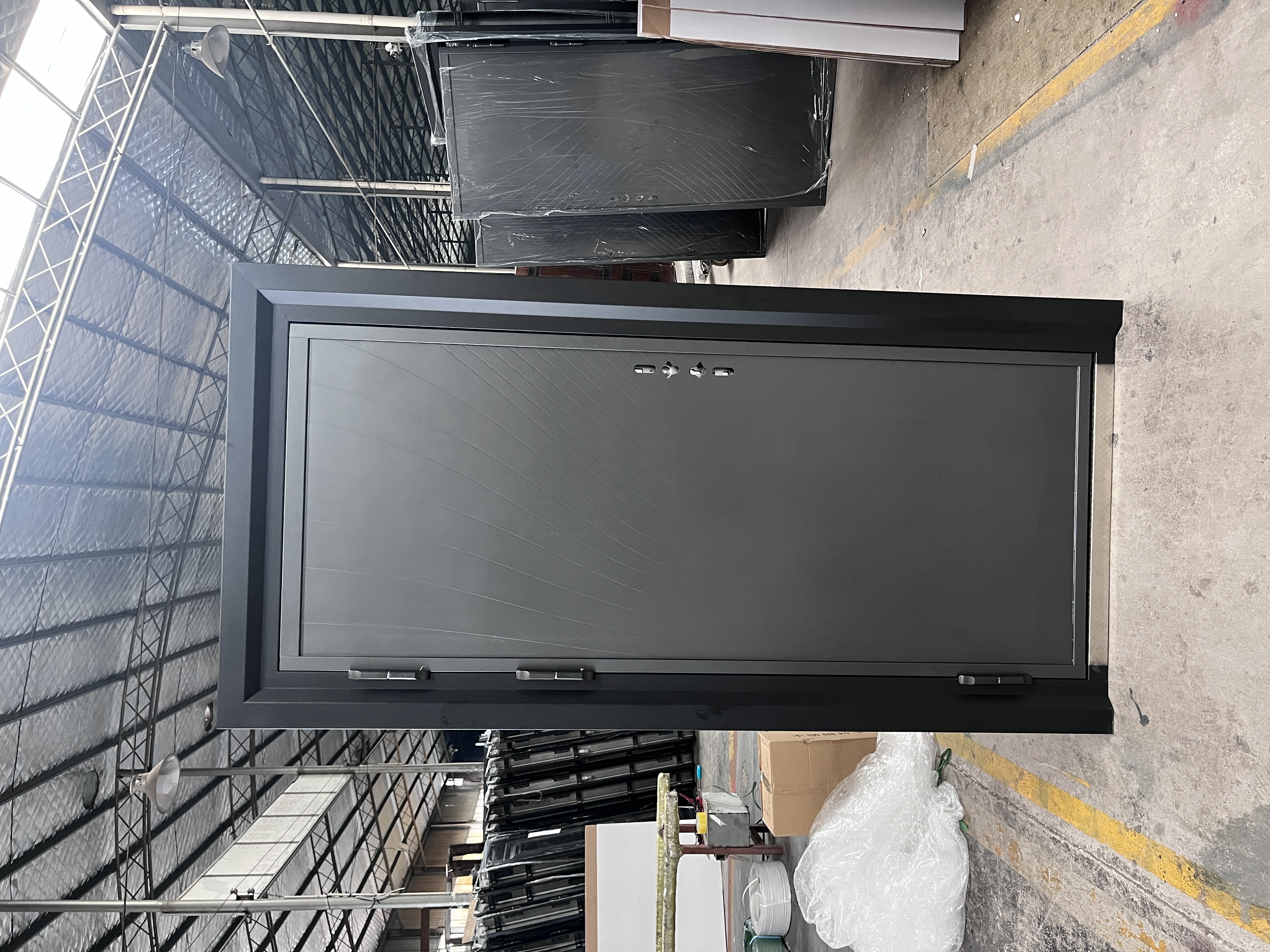 Modern Simple Design Steel Bulletproof Security Entrance New Style Front Entry Doors China Manufacturer Finished for Garden Use