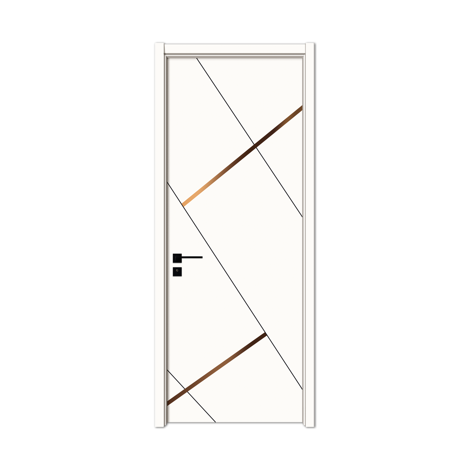 Luxury Solid Wood Interior Fire Proof Door With Door Frame For Hotel Bedroom Sound Insulation Wooden Door