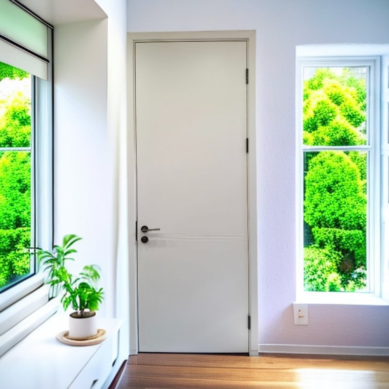 Factory-Customized Medium-Density Wood Solid Waterproof and Fireproof PVC WPC Door Bedrooms, Kitchens, Bathrooms and Hotels