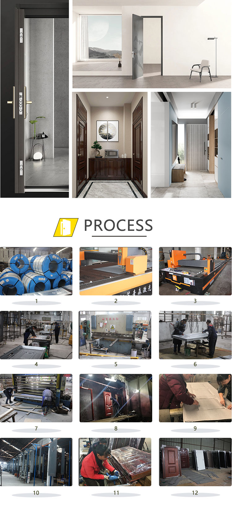 PPD Zinc Alloy Luxury Exterior Entrance Tank Door 3D Facade Heavy Duty Security Door for Apartment and Vila