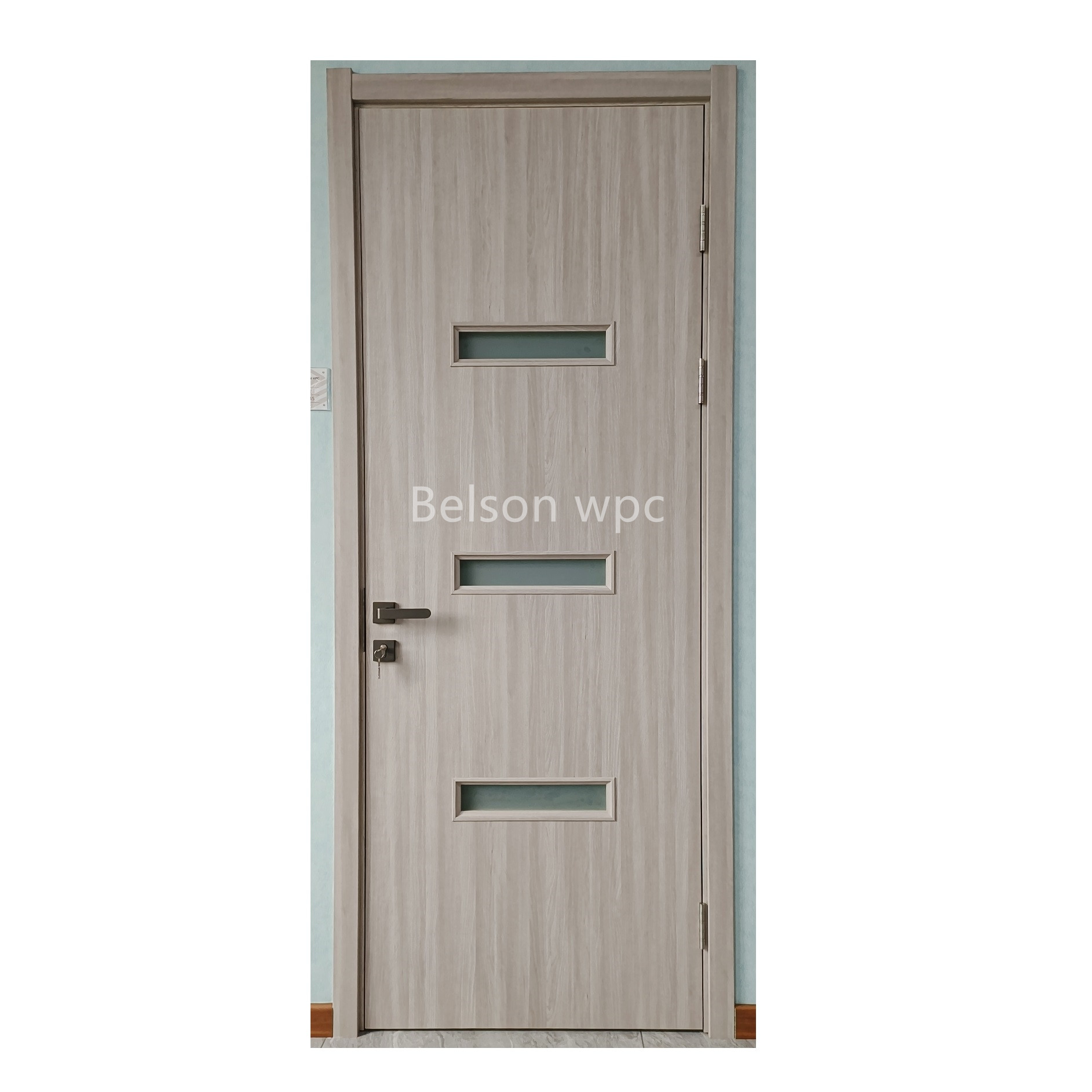 BES Modern Design White PVC Melamine WPC Abs Door Waterproof Internal Finish for Apartments Wood Veneer Primer Door for Sale