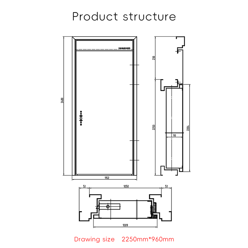 Factory Direct Price Galvanized Steel Corrosion-Resistant Safety Exterior Entrance Front Security Door