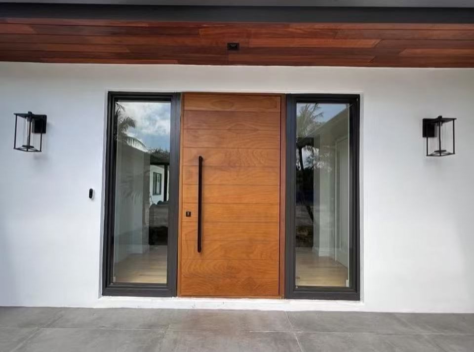 Modern Design High Quality Cast Aluminum Solid Pivot Door for Villa and Farmhouse Exterior Entrance