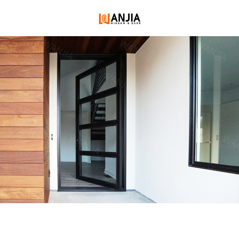 Latest Design Office Exterior Glass Pivot Door Modern Aluminum Pivot Door Smart Electric Front Entry Pivot Door