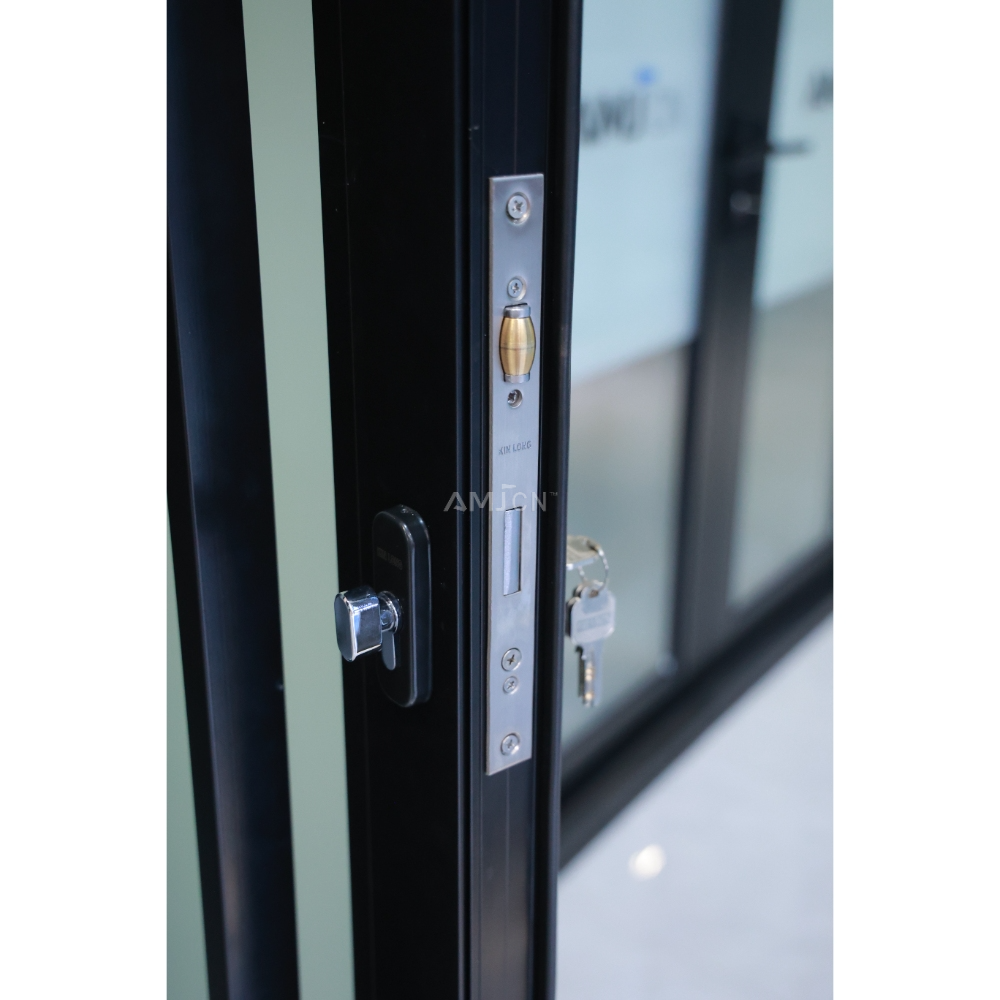 AMJ Commercial Modern Luxury Anti-Theft Glass NFRC Pivot Door with Aluminum Alloy Frame for Modern Commercial Entrances