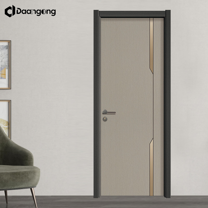 Flush Wooden Doors for Bedrooms Flat Panel Minimalist Design Engineered Wood Primed Ready to Paint for Renovation Project