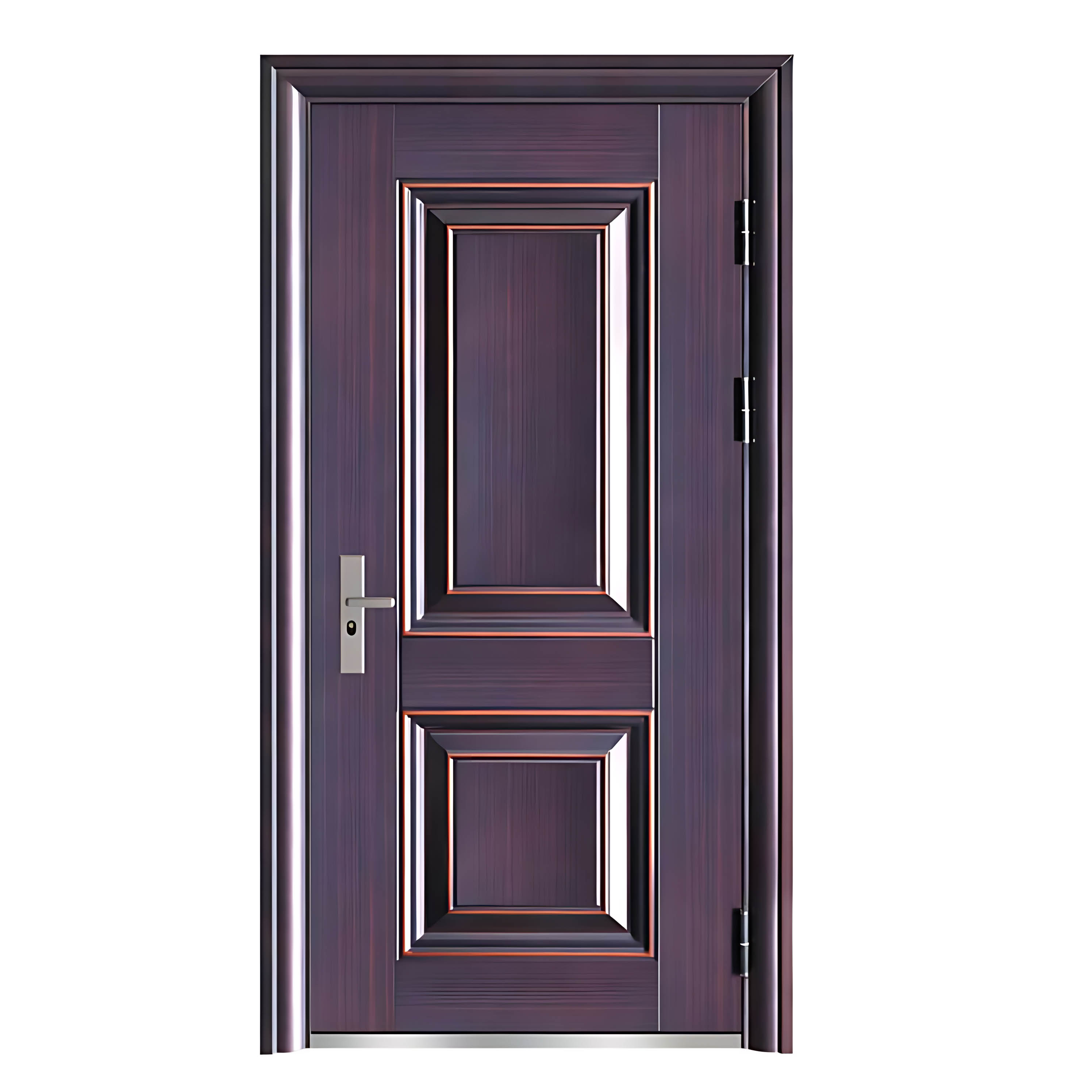 Bulletproof Steel Exterior Luxury Security Door - Modern Design, Windproof, Suitable for Workshops &amp; Houses