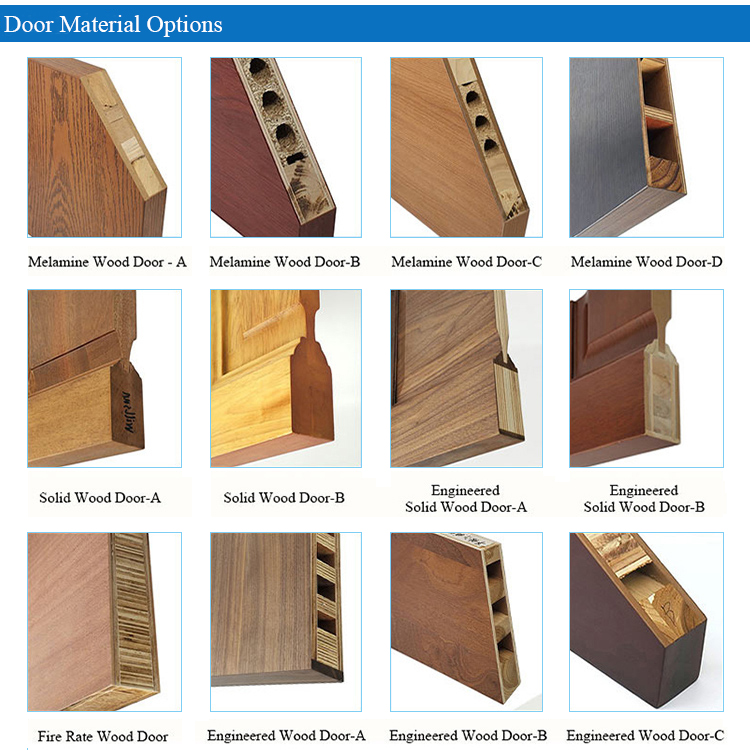 Chinese Factory Modern Smooth Finish Wooden Prehung Door Design Interior Room Flush Solid Core Engineered Wood Doors