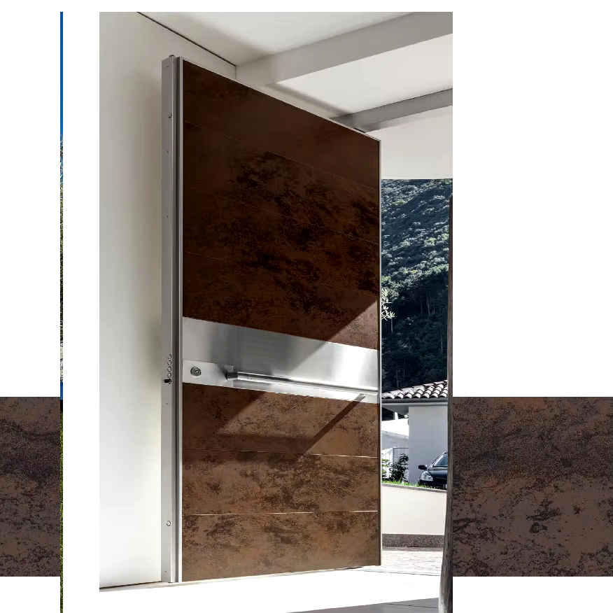 2026 China Factory Modern Aluminum Alloy Fireproof Smart Armored Entry Door for Commercial and Residential Use