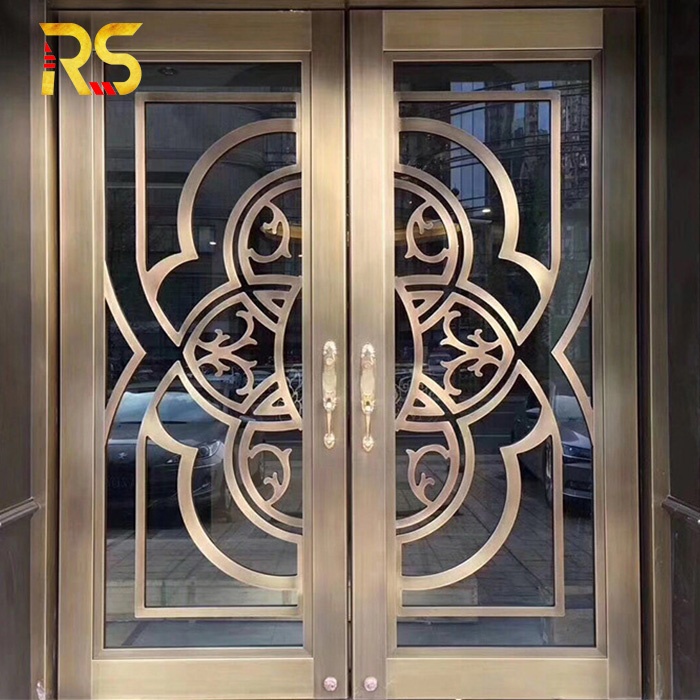 Arabic Style Front Entry Door Glass Design Hotel Luxury Main Entrance Door Banquet Hall Entrance Door