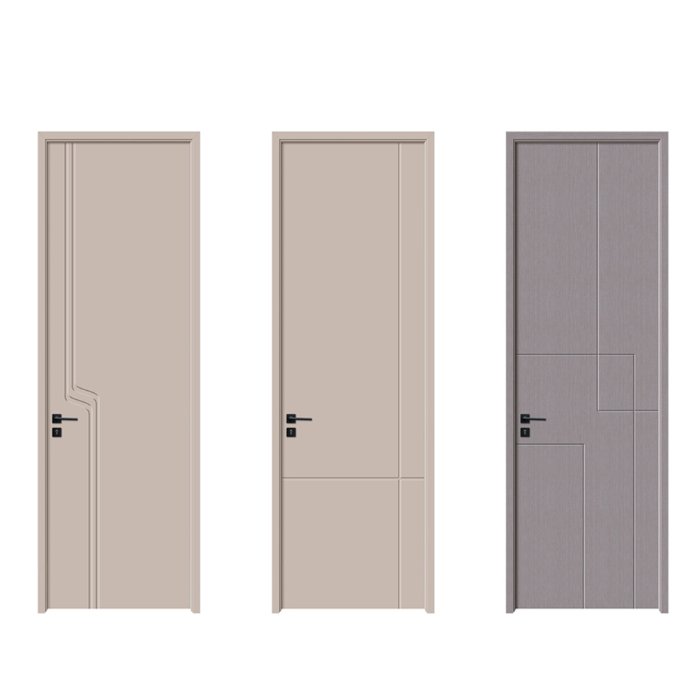 BALOM Customized Modern Wood Plastic Composite Waterproof Wpc Door Melamine Veneer Door PVC Interior Doors