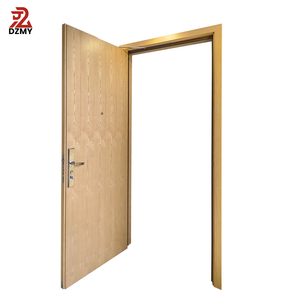 Soundproof Flat Solid Wood Doors Composite Painted Interior Wood Doors Bedroom Wood Doors Hotel Project Entrance