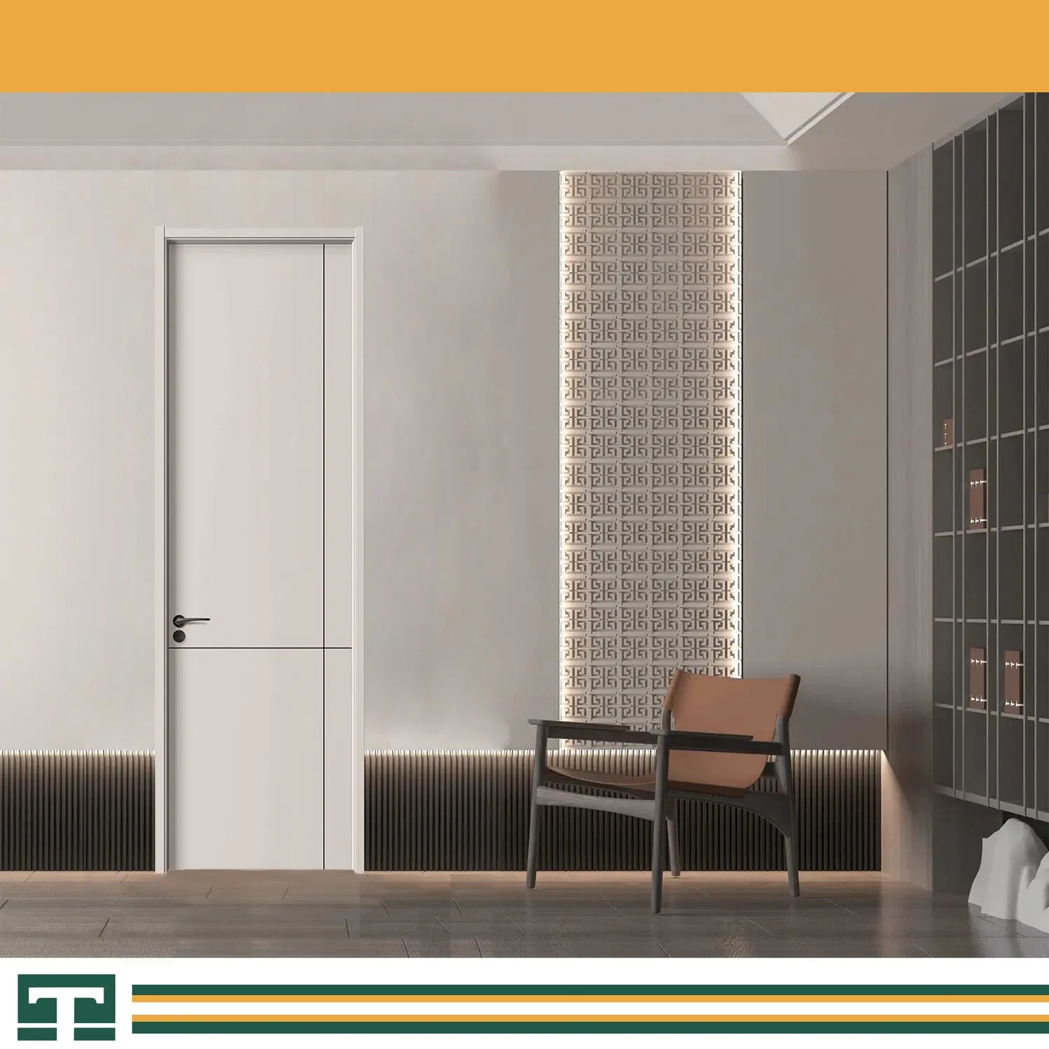 Factory Direct Sales High Quality Customized Wooden Solid Waterproof Door Fireproof Interior Hotel Bedroom Kitchen Bathroom Hotel PVC WPC Door Various Colors