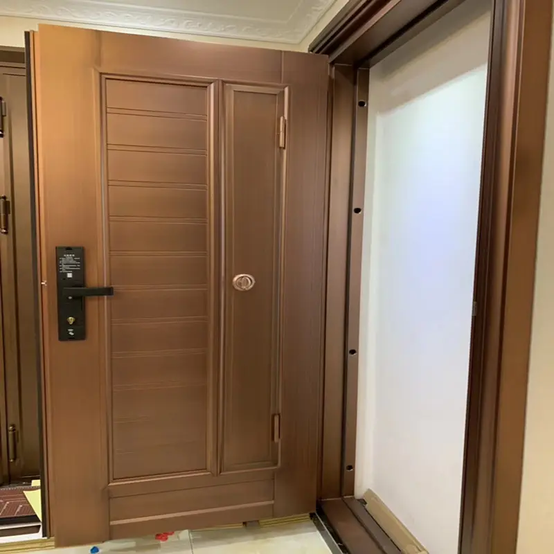 Armor Metal Security Doors Exterior Bullet Proof Commercial Steel Entry Door With Smart Lock