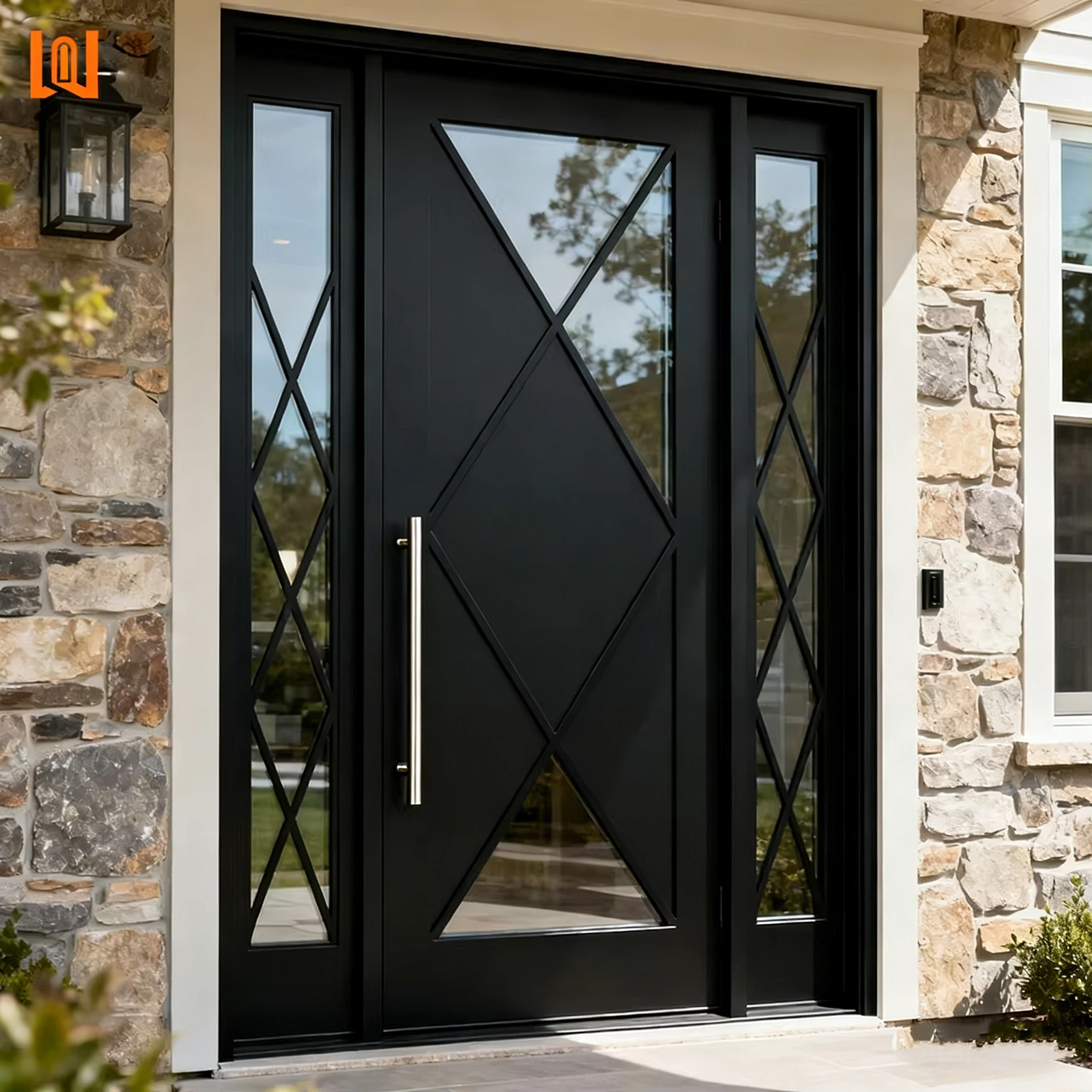 Luxury Turkish Design Entry Main Door Rustproof Aluminum Security Door Home Office Armored Door