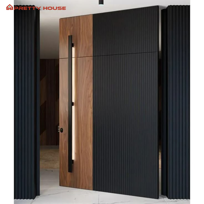 Residential Classic Durable Insulation Indoor Wear Resistant Eco-Friendly Sound Proof WPC Slab Insect Prevent Interior Wood Door