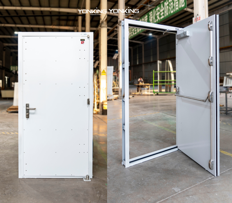 Yonking Exterior Fire Doors Waterproof Anti Hurricane Wind Resistant Steel Fire Rated Door For Subway Tunnel Airport