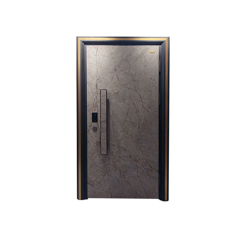 Modern Heavy-Duty Aluminum Alloy Armored Security Door with Waterproof &amp; Heat Insulation Carve Design Exterior Main Entry Gate