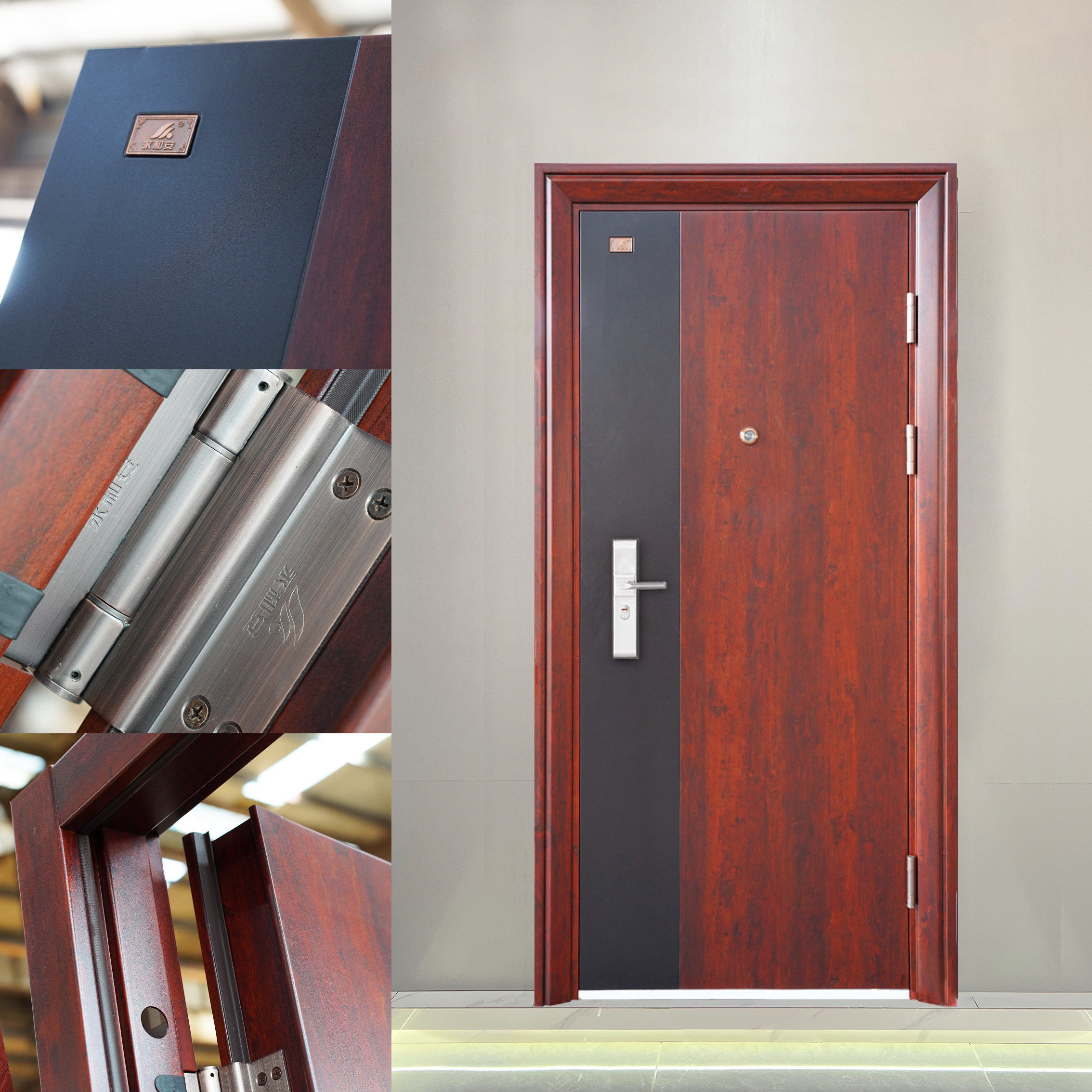 Factory Price High Quality Security Steel Door Anti-theft Soundproof Front Entry Door For Home