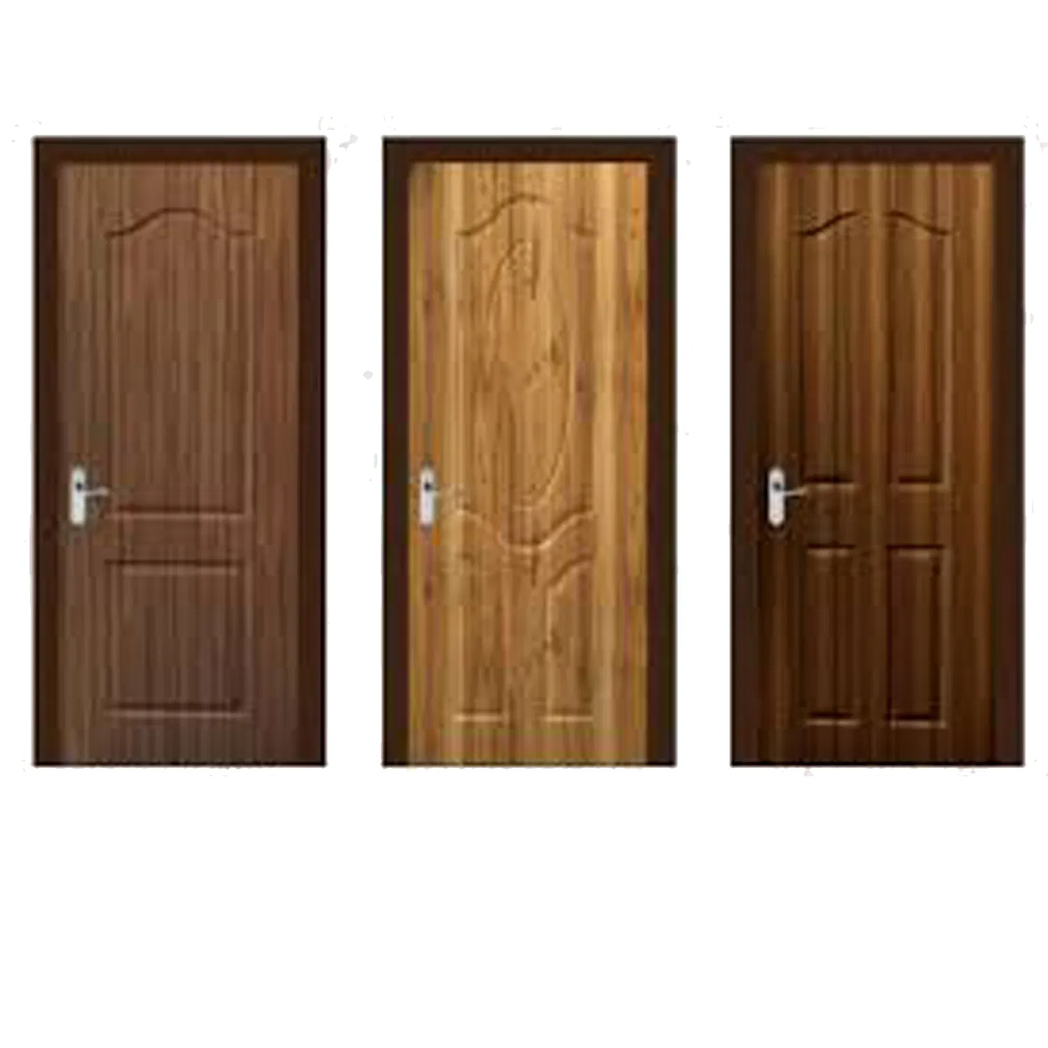 Overall Extrusion Hollow WPC Door Customized Simple Design Room Solid Interior Wooden PVC Door