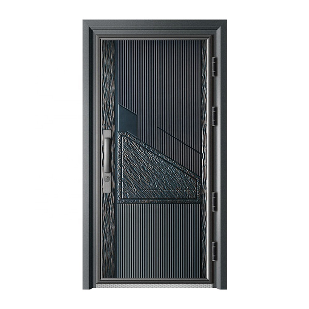 PPD Zinc Alloy Luxury Exterior Entrance Tank Door 3D Facade Heavy Duty Security Door for Apartment and Vila