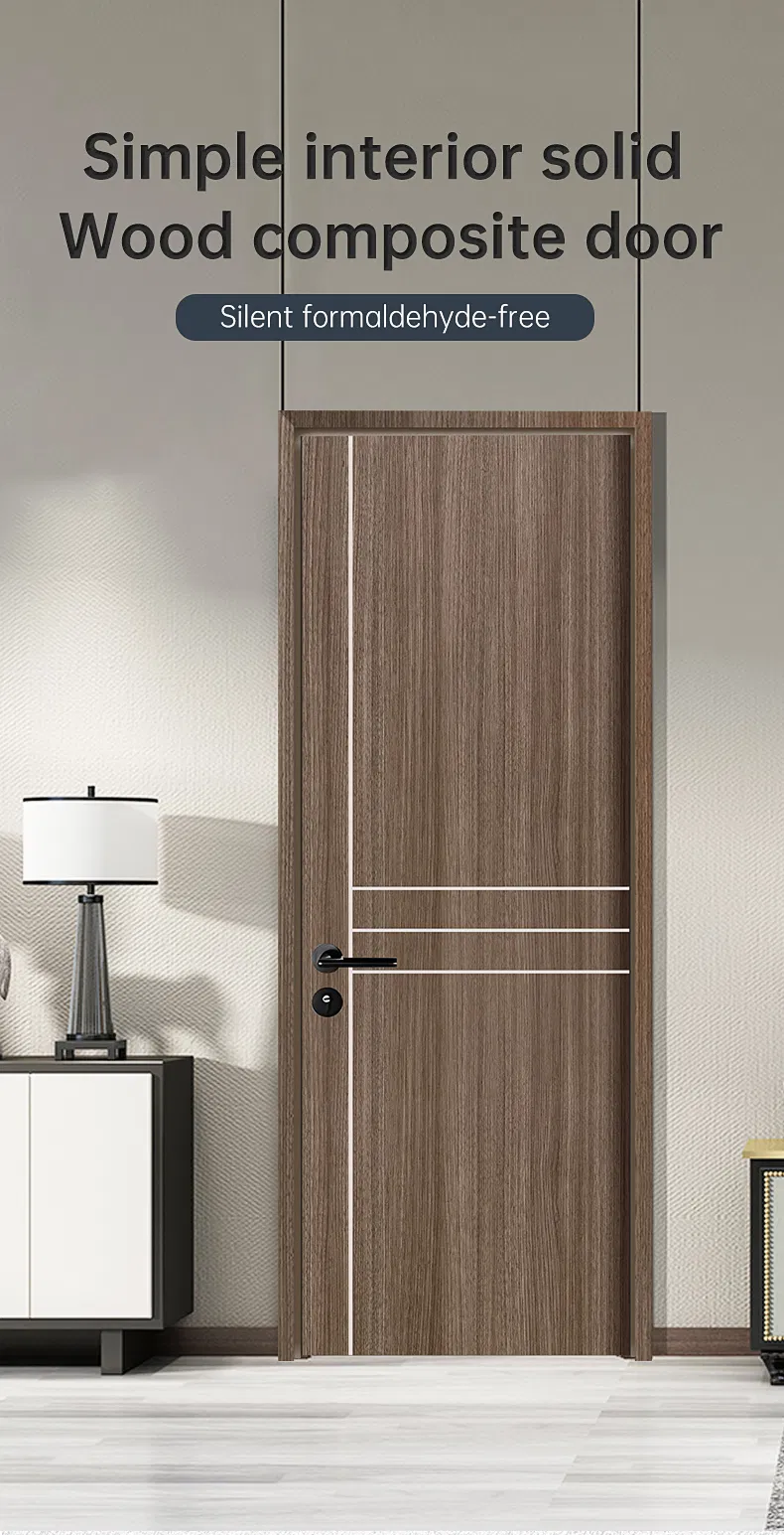 Solid Wood Interior Wooden Melamine WPC PVC Door