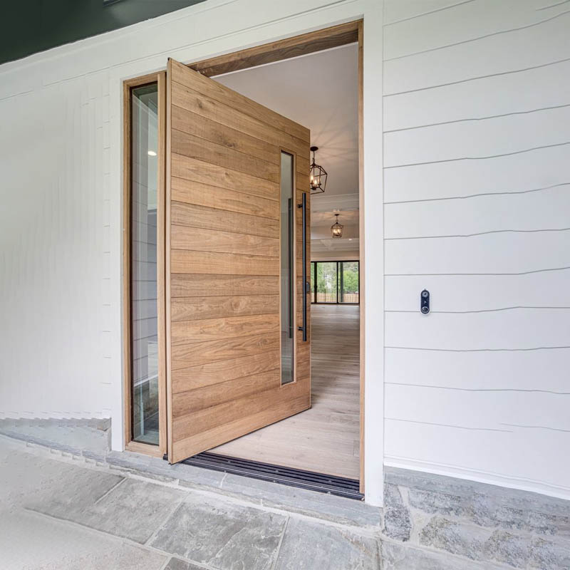 Villa Residential Entrance Security Doors Modern Steel Pivot Entry Doors Aluminium Mental Front Exterior Doors