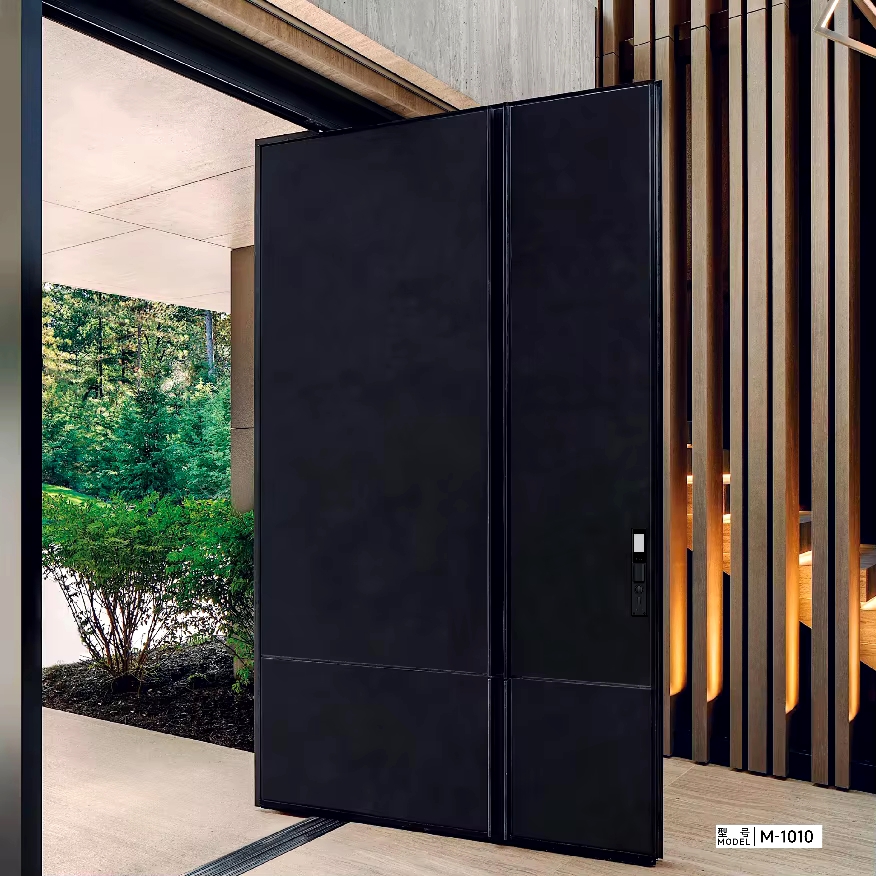 2026 China Factory Modern Aluminum Alloy Fireproof Smart Armored Entry Door for Commercial and Residential Use