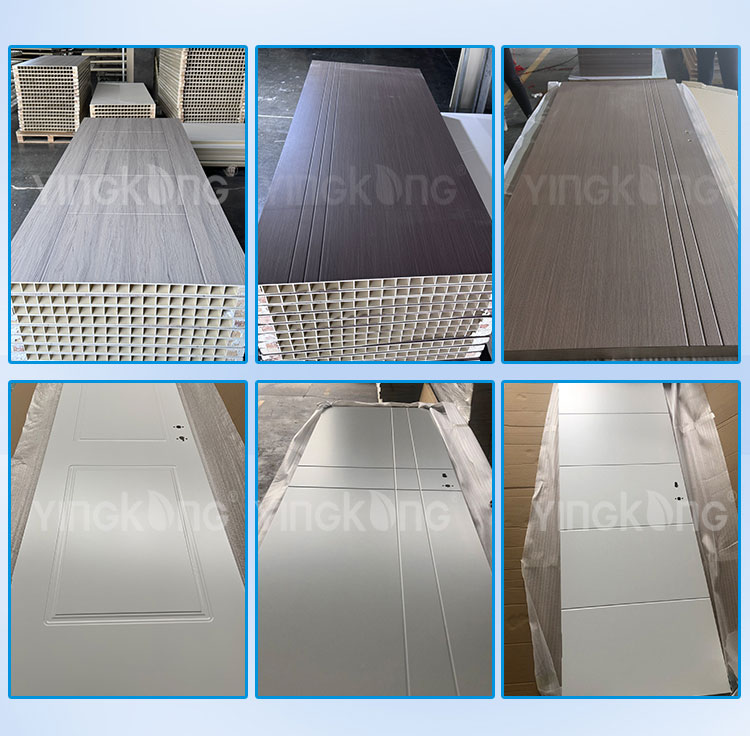 Yingkang Durable PVC Interior WPC Doors with Composite Veneer Finished for Oman Residential Projects