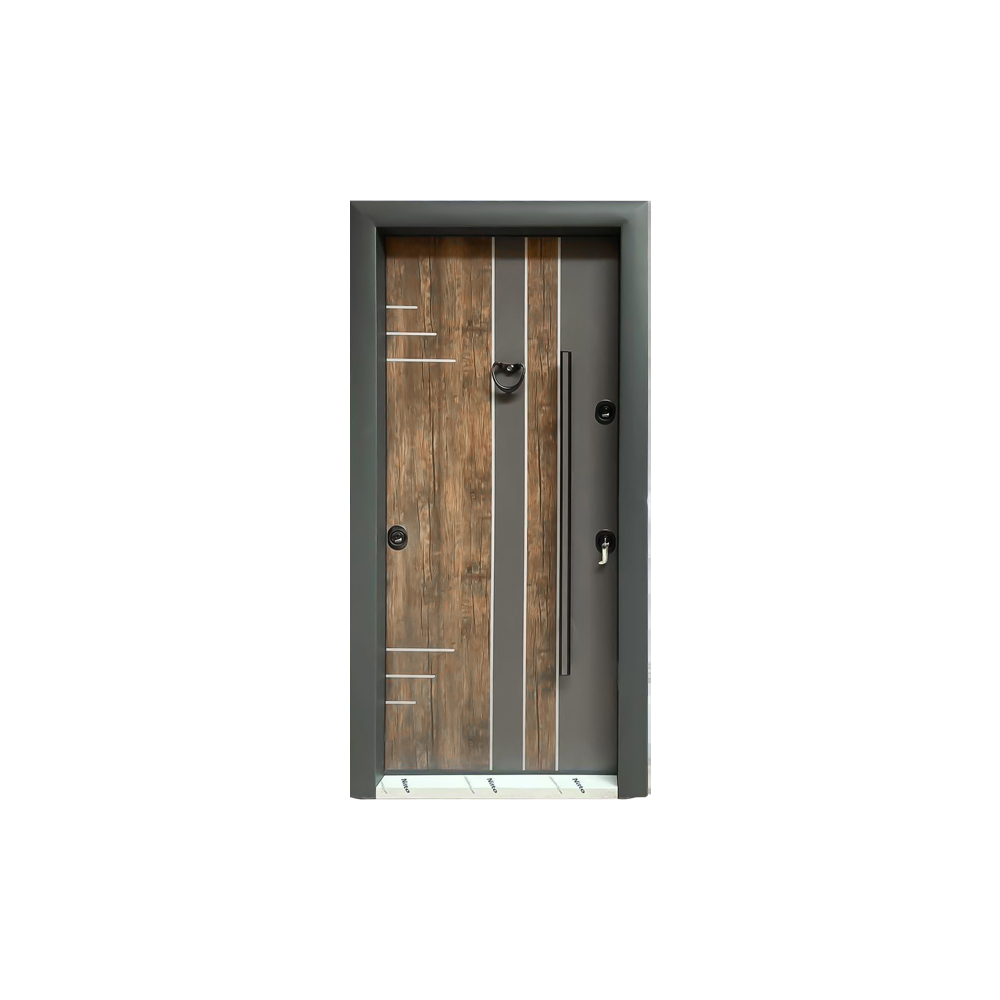 Modern Armored Steel Waterproof Entry Door Side Opening Finished Surface 1 Year Warranty SUFO Brand Commercial Outdoor