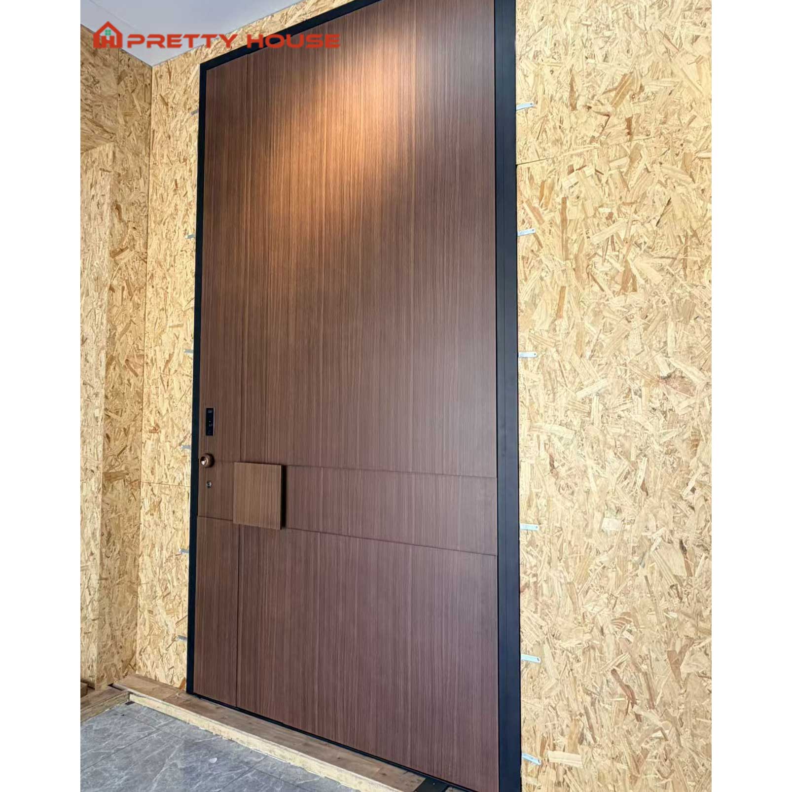 Custom Exterior Pivot Door Luxury Security Aluminum Entrance Door Modern Security Antitheft Home Front Entry Door