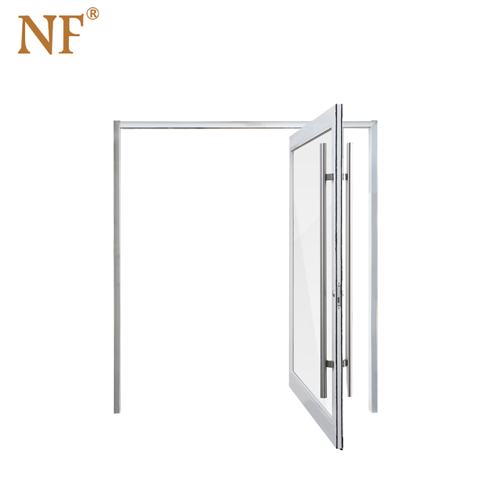Customized Design Digital Lock Automatic Opening Security Aluminum Pivot Entrance Door
