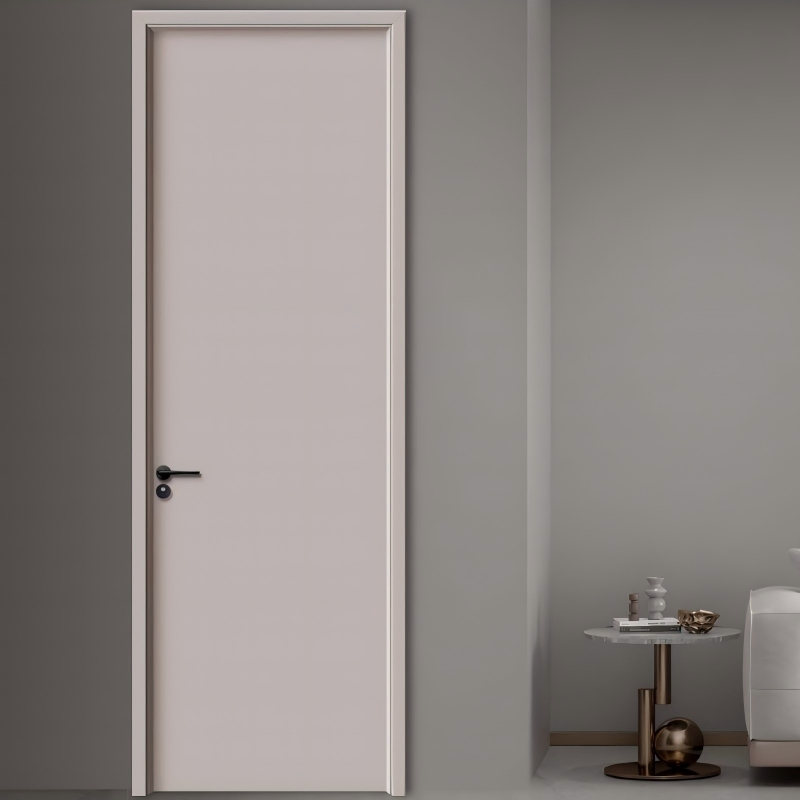 Custom OEM Waterproof Modern Composite Wooden Door Luxury Internal Wood WPC Interior Door with Wholesale Factory Price for Bathroom House Bedroom Apartments