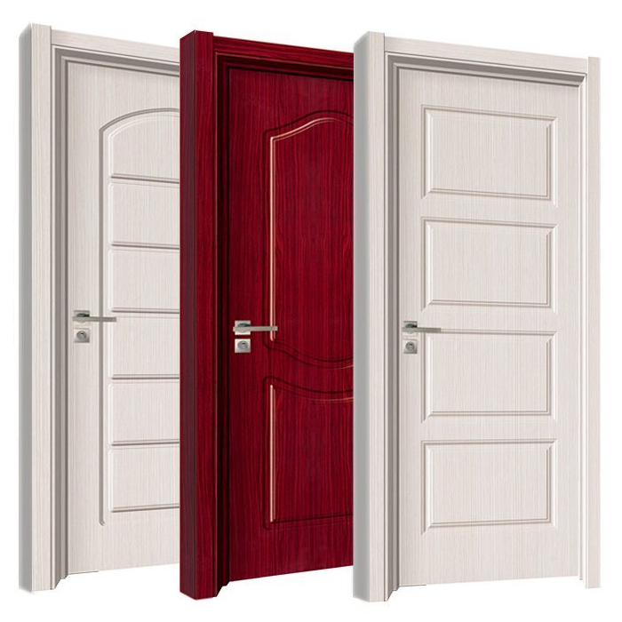 Foshan Factory Prices Bedroom Wood Plastic Composite Hollow Door Design Interior Room Hotel Toilet Bathroom Waterproof WPC Doors