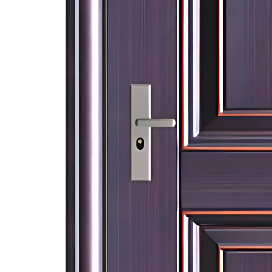 Bulletproof Steel Exterior Luxury Security Door - Modern Design, Windproof, Suitable for Workshops &amp; Houses