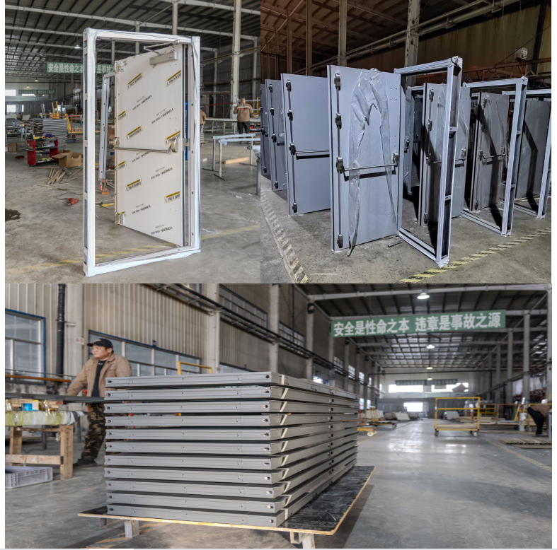 Yonking Exterior Fire Doors Waterproof Anti Hurricane Wind Resistant Steel Fire Rated Door For Subway Tunnel Airport
