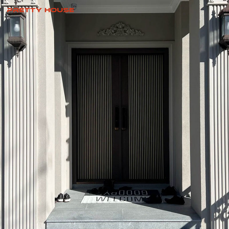 Modern Metal Bulletproof Steel Security Front Steel Doors