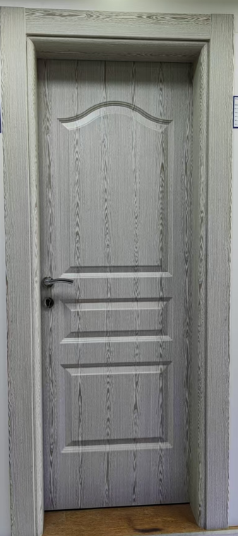 Modern Veneered WPC &amp; MDF Interior Doors for Hotel Office School &amp; Living Room Latest Design with Wooden PVC for Internal Use
